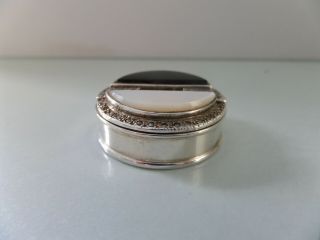 Stylish Vintage 925 Solid Silver Pill Box 2