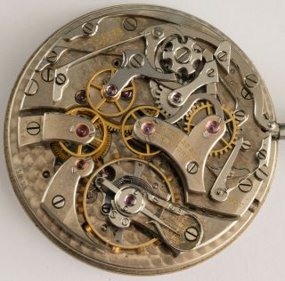 Antique CH Meylan Private Label Split Seconds Chronograph Pocket Watch Movement 4