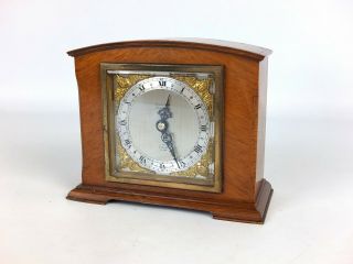 Vintage Elliott Wooden Cased Mantle Clock Speed & Son Kings Lynn Made In England
