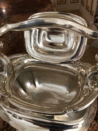 Gorham Sterling Silver Raised Urn Kettle&Stand Teapot 1908 74 oz 7