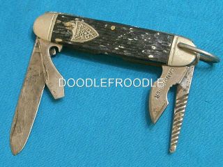 Antique 4line Camillus Cutlery Co Ny Standard Scouts Knife Vintage Knives Pocket