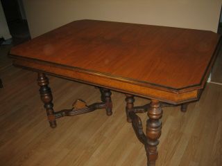 Antique Dining Table And Six Chairs