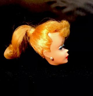 Vintage 1961 Blonde Barbie 5 Or 6 Ponytail 850 HEAD ONLY 3
