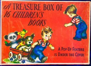 Treasure Box Set 16 Books Ft.  Pop Up Cover Antique Childrens Stories Black Sambo