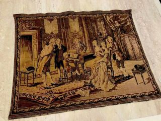 Antique Tapestry Made In France 24 1/2 X 20 Gorgeous