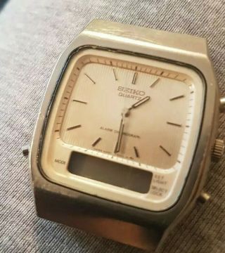 Vintage Seiko H461 - 500a Alarm Chronograph Watch Quartz Rare Lcd 1985