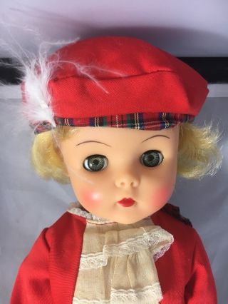 Reliable Scottish Highland Scotland 16 " Doll Vinyl Green Sleep Eyes Blond Hair