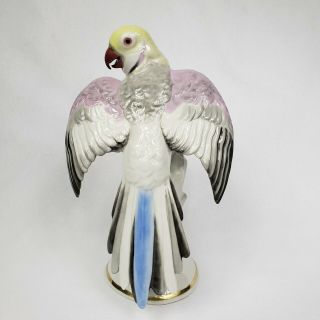 LARGE Karl Ens Volkstedt German porcelain figure,  large size parrot bird 11 1/4 