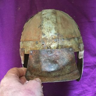 EXTREMELY RARE ANCIENT ROMAN IRON GLADIATORS HELMET IMMACULATE 300AD 10