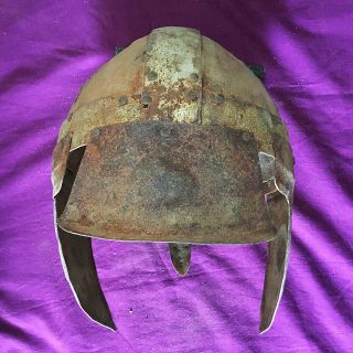 EXTREMELY RARE ANCIENT ROMAN IRON GLADIATORS HELMET IMMACULATE 300AD 5