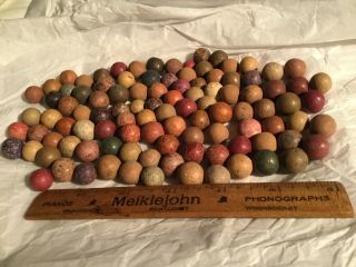 100 Antique Clay Marbles 2