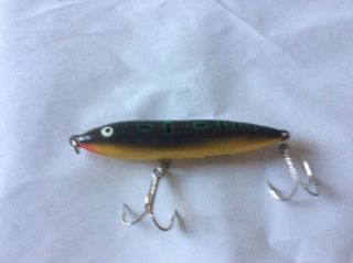 Heddon Nose Tie Zara Spook Lure In Bull Frog??? With Brass Hardware
