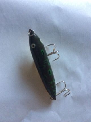Heddon Nose Tie ZARA SPOOK Lure In BULL FROG??? with BRASS HARDWARE 4