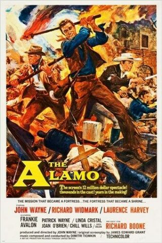 Vintage Movie Poster The Alamo,  United Artists John Wayne Western 24x36