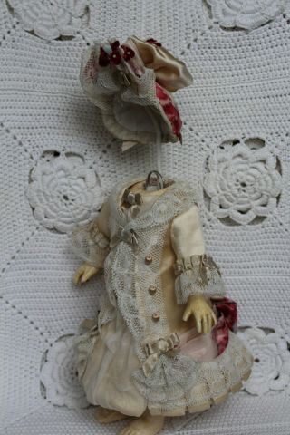 Silk Dress For Antique Baby Doll 12 .