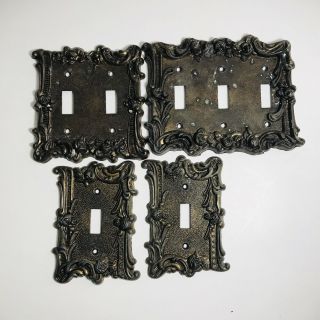 Vintage Rosette Light Switch Covers Set Of Four