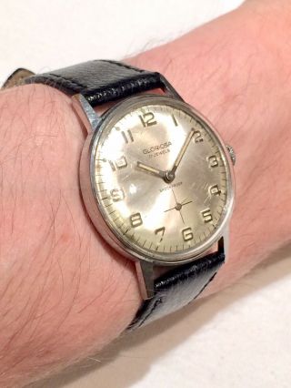 Vintage S.  S.  Swiss Gloriosa 17 Jewels Mens Watch ft Subsidiary Second Dial 2