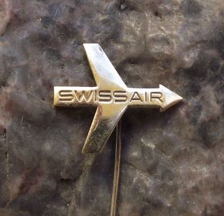 Antique Swiss Air Swissair Airline Arrow Jet Logo Switzerland Aircraft Pin Badge