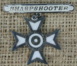 Usmc Marine Us Ww1 Sharpshooter Qualification Badge Antique Vtg Pin Rare