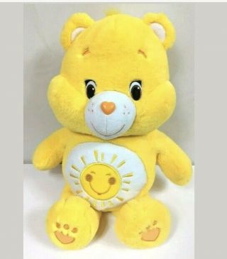 Funshine Care Bear Large Plush Yellow Bear 20 " Stuffed Animal Toy