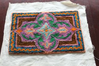 Vintage Handmade Embroidered Picture " Bulgarian Carpet " Circa 1940 