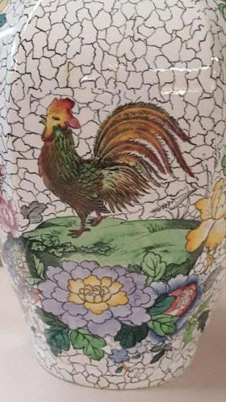 Large Antique Copeland Late Spode Chanticleer Rooster Lidded Urn Ginger Jar 2