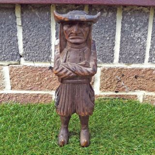 Unidentified Old Hand Carved Tudor? Figure - Candlestick Holder - Repurposed?