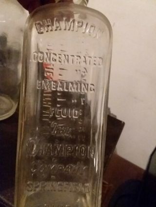 Antique Earl Embalming Fluid Glass Bottles