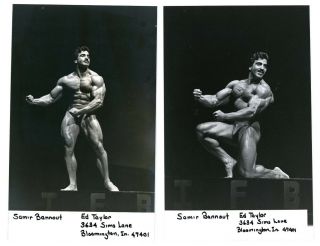 1980s Vintage 2 Ea Male Nude Photos Olympia Samir Bannout Muscle Bodybuilder