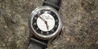 1945s Antique Mens Ulysse Nardin Military 15 J Swiss Wristwatch Watch