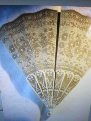 Antique/ Vintage Fan Shaped Box For Necklace Or Pearls, .  Logo Of " Deltah 