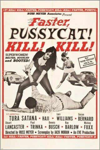 Faster Pussycat Kill Kill Vintage Movie Poster Eve Productions 1965 24x36