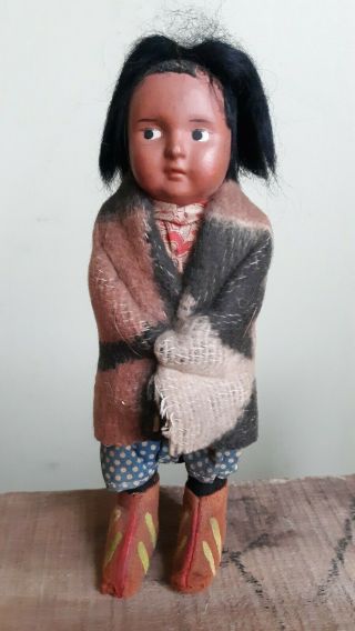 Vintage Skookum Bully Good Indian Doll Tag Home Decor Collectable