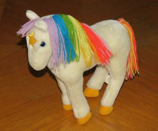 1983 Mattel Starlite Horse Rainbow Brite 12 " Plush Toy Pony Unicorn Hallmark