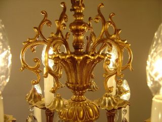 gold bronze crystal chandelier fixtures ceiling lamp 12 light lustre old 9