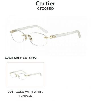 Cartier Glasses Authentic “Mother of Pearl” Ct00560 UPC: 843024102653 2