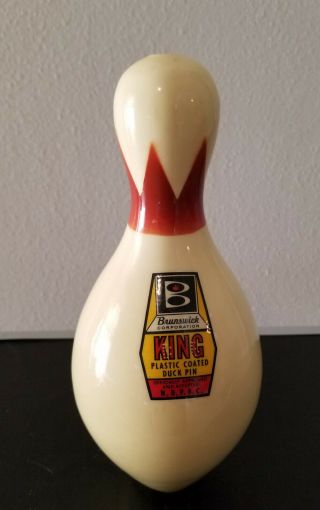 Vintage Brunswick Duck Pin King Bowling Pin - Duckpin,  Ndpbc Approved
