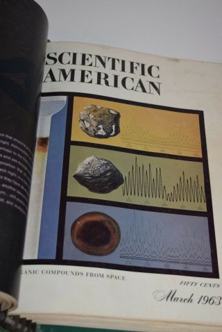 Vintage 1963 Complete Set of 12 Scientific American Magazines w/Binders 4