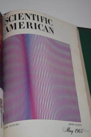 Vintage 1963 Complete Set of 12 Scientific American Magazines w/Binders 6