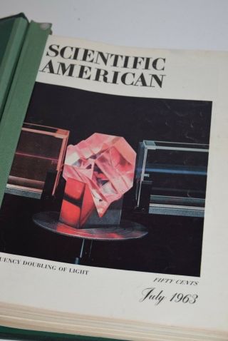 Vintage 1963 Complete Set of 12 Scientific American Magazines w/Binders 8