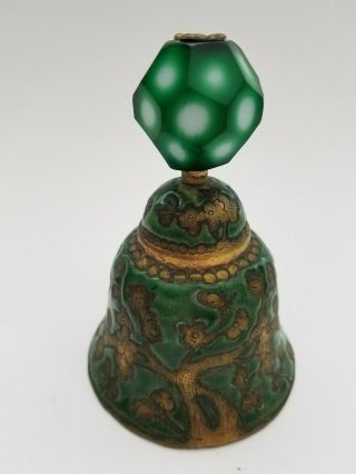 Antique Chinese Enamel Mandarin Hat Button Bell 2