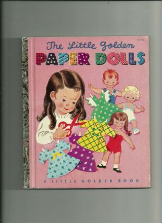 Little Golden Book Of Paper Dolls 1951 Book Hilda Miloche Art