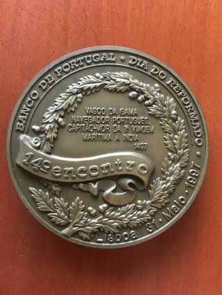 antique and rare bronze medal of Vasco da Gama - Portuguese Navigator 3