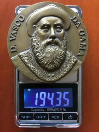 antique and rare bronze medal of Vasco da Gama - Portuguese Navigator 5