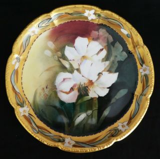 Pickard " Antique Day Lilies " Plate Signed " Le Roy "