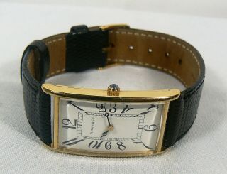 Vintage Tiffany & Co " Curvex " Unisex Watch In 18k Gold