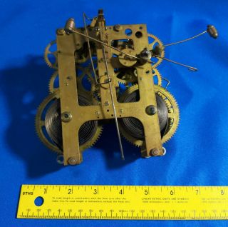 1911 Wm Gilbert Clock Co Mechanism Spring Hannderpart Antique Vtg Parts/repair
