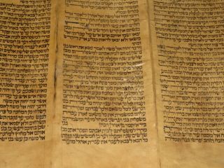 TORAH SCROLL BIBLE JEWISH FRAGMENT 250 YRS OLD FROM IRAQ Book of Numbers. 8