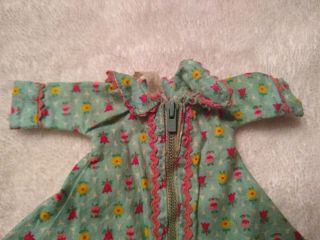 Vintage Vogue Ginny doll dress nightgown house dress blue with flowers so cute 2