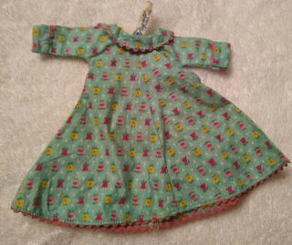 Vintage Vogue Ginny doll dress nightgown house dress blue with flowers so cute 4